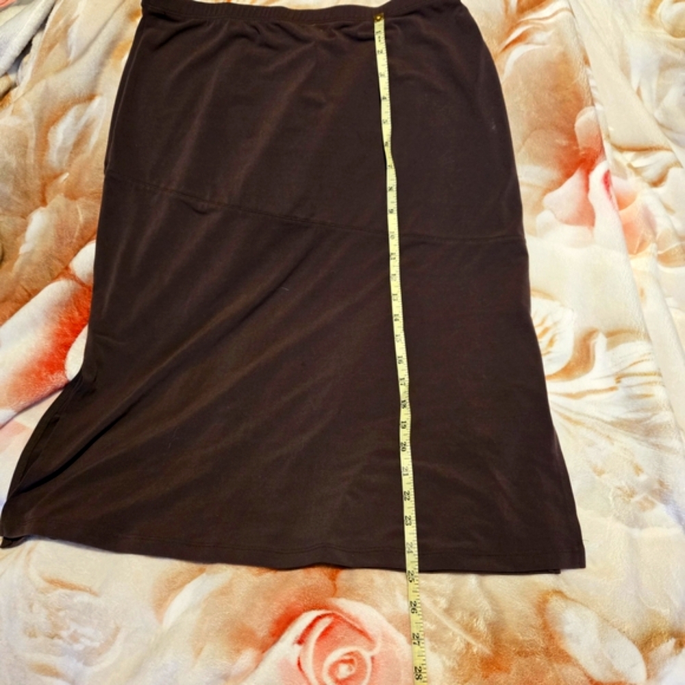 Merona Simple Sophisticated Rich Brown Pencil Skirt with Slits Medium